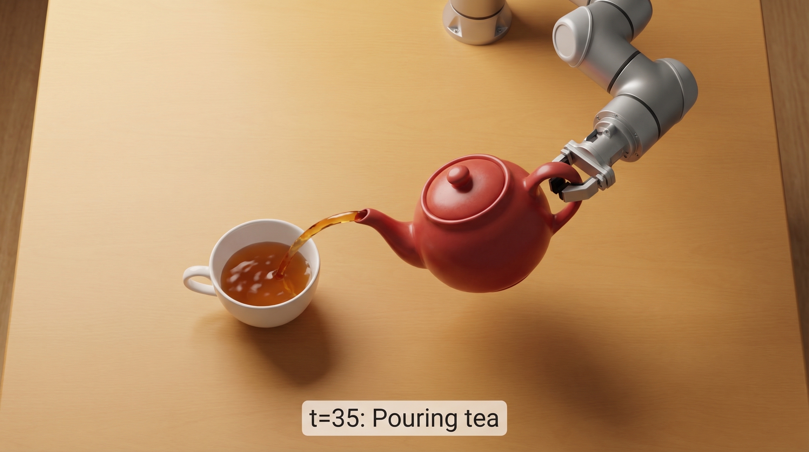 Robot pouring tea